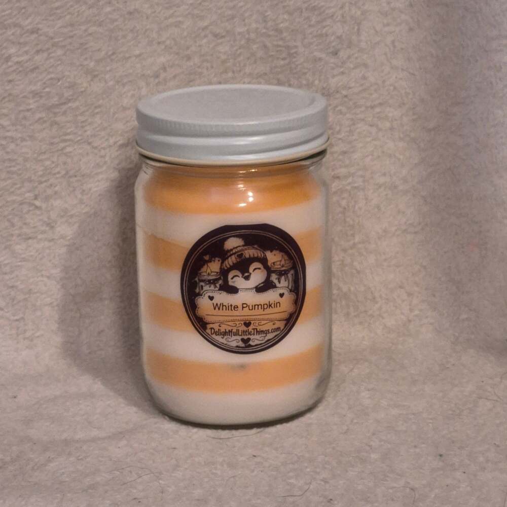 Homemade "White Pumpkin" Scented Candle, 12oz